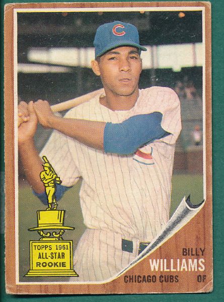 1962 Topps Chicago Cubs 10 Card Lot W/ Billy Williams