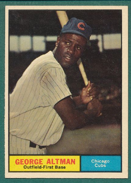 1961 Topps Chicago Cubs 3 Card High # Lot