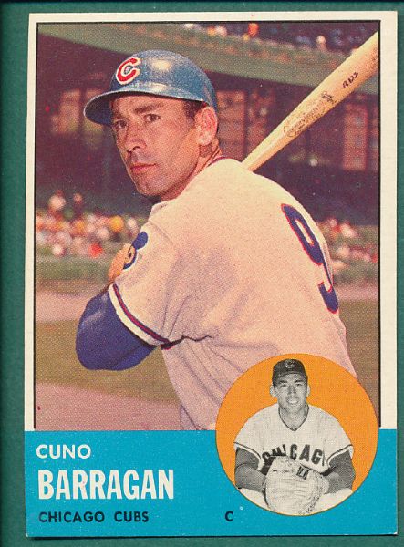 1963 Topps Chicago Cubs 3 Card Lot Hi #s, Hi Grade