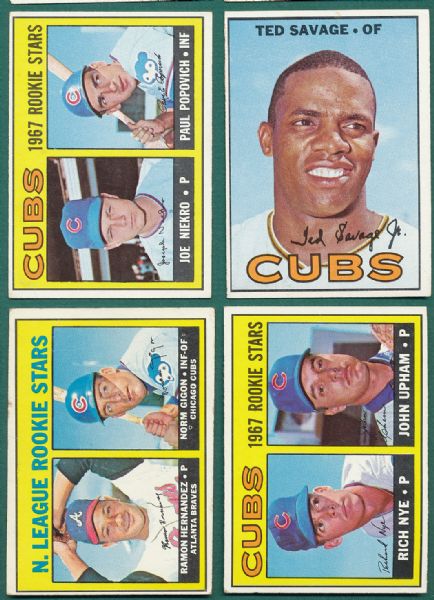 1967 Topps Chicago Cubs 4 Card Lot Hi #s *#536 Joe Niekro Rookie*