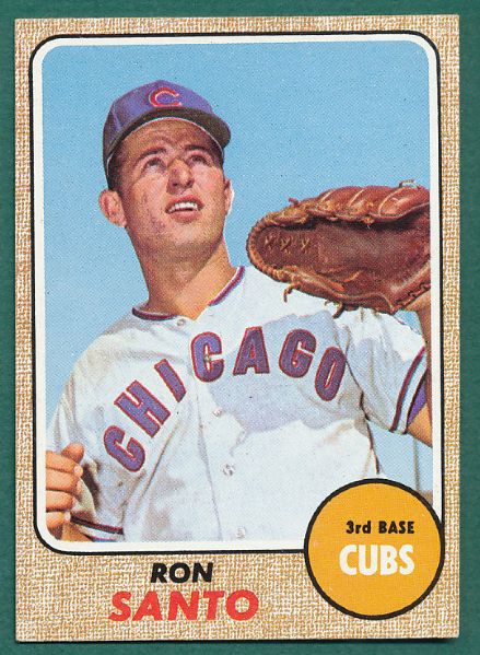 1968 Topps Chicago Cubs, 3 Card Hall of Famer Lot