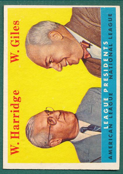 1957-58 League Presidents & Managers Card 3 Card Lot