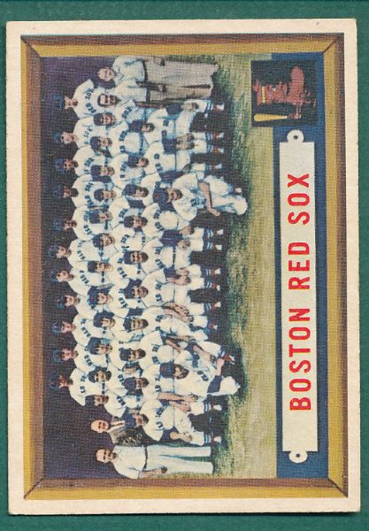 1957 Topps #171 Red Sox & #214 Phillies Team Cards