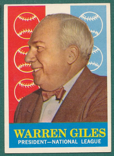 1959 Topps #1 Frick & #200 Giles League Presidents