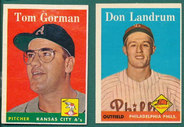 1958 Topps 13 Card Lot