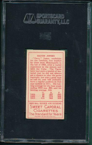 1911 T205 Jones Sweet Caporal Cigarettes SGC 50