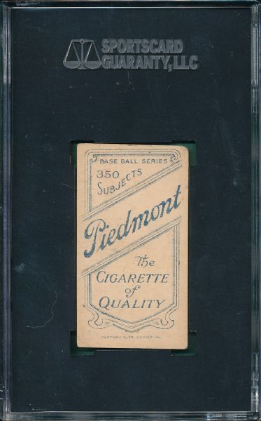 1909-1911 T206  Book Hooker Piedmont Cigarettes SGC 30