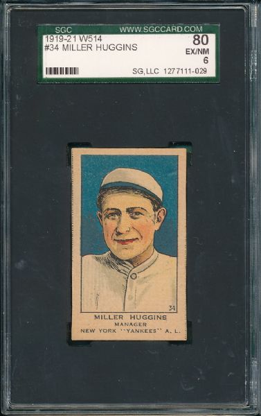 1919-21 W514 #34 Miller Huggins SGC 80