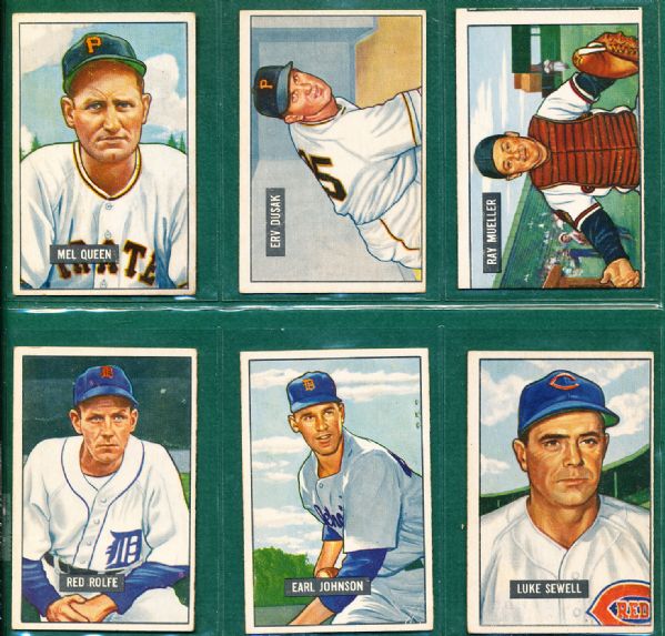 1951 Bowman 6 Card Lot of Hi#s