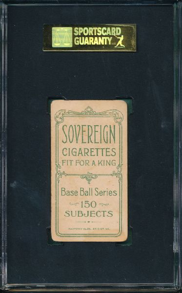 1909-1911 T206 Stan Covaleski Sovereign Cigarettes SGC 30