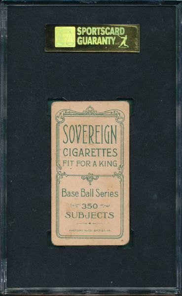 1909-1911 T206 Pfeister, Seated Sovereign Cigarettes SGC 30