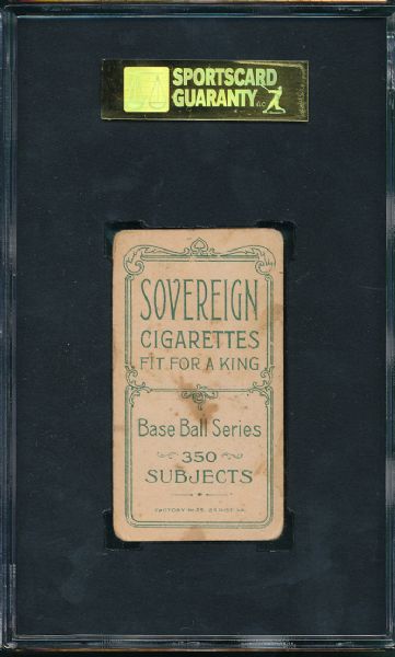 1909-1911 T206 Izzy Hoffman, Sovereign Cigarettes SGC 30
