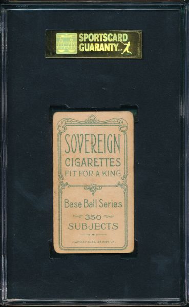 1909-1911 T206 Sam Strang Sovereign Cigarettes SGC 30