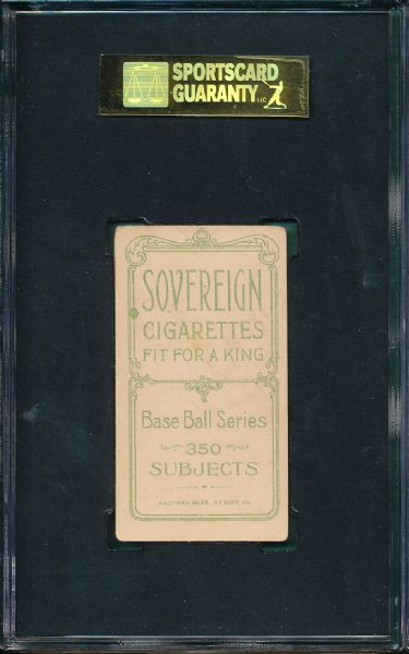 1909-1911 T206 Orval Overall, Yellow, Sovereign Cigarettes SGC 30