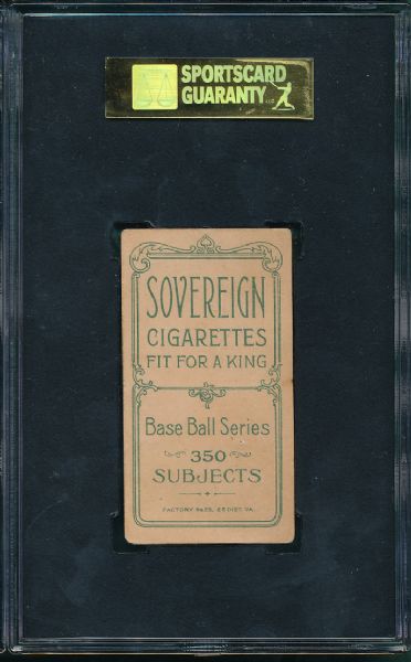 1909-1911 T206 Paddy Livingstone Sovereign Cigarettes SGC 40