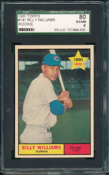 1961 Topps #141 Billy Williams SGC 80 Rookie