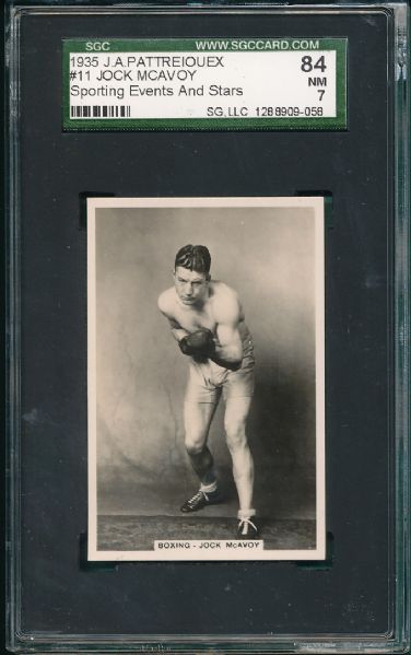 1935 Sporting Events and Stars #11 Jock McAvoy  J. A. Pattreiouex SGC 84