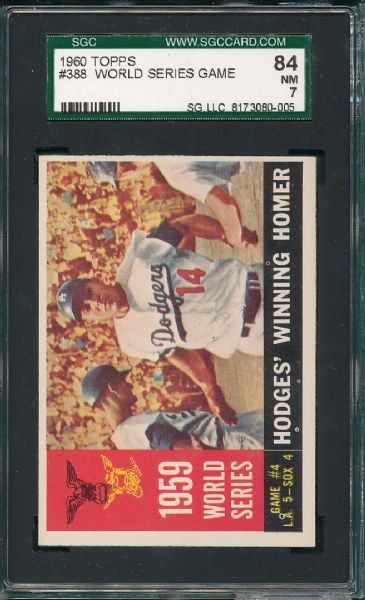 1960 Topps #387 & #388 2 Card Lot World Series Game SGC 