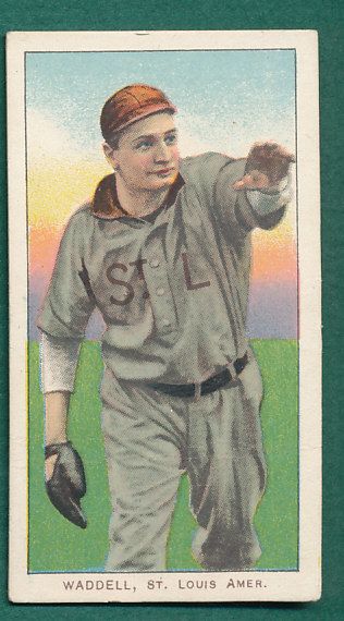 1909-1911 T206 Rube Waddell Pitching Piedmont Cigarettes 