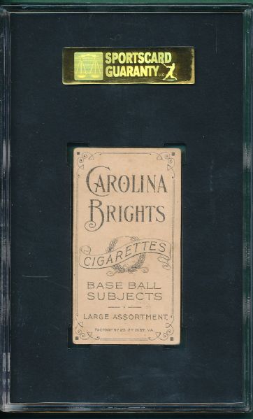 1909-1911 T206 Lundgren, KC, Carolina Brights Cigarettes SGC 40  *Only 3 Graded*