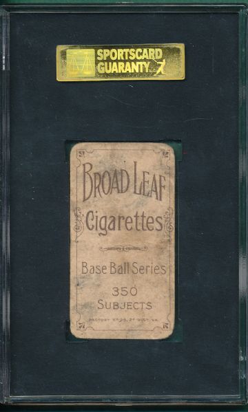 1909-1911 T206 Tris Speaker Boadleaf 350 Cigarettes SGC 10