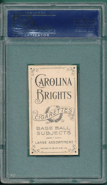 1909-1911 T206 McGann, Carolina Brights Cigarettes PSA 3 *Very Low Pop, Highest Graded*