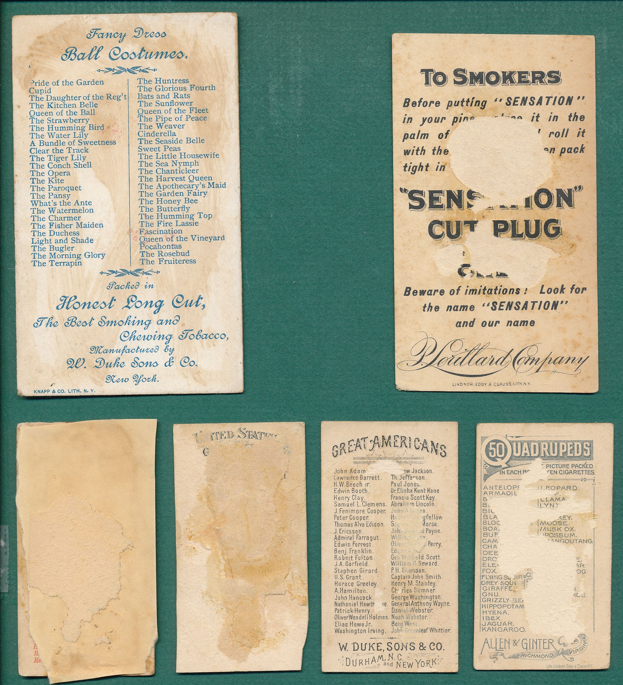 Lot Detail 1880's (13) Card Lot of NonSports Tobacco Cards