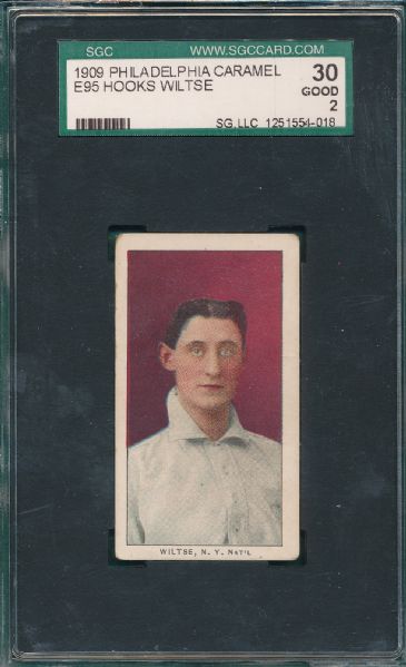 1909 E95 Hooks Wiltse Philadelphia Caramel SGC 30 