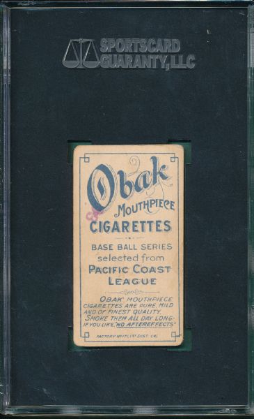 1909 T212-1 Boyce Obak Cigarettes SGC 40 *Horizontal*