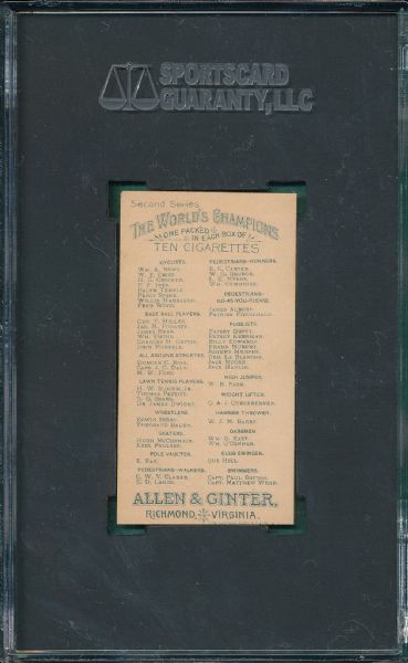 1888 N29 Chas Getzin Allen & Ginter SGC Authentic *NRMT Appearance*