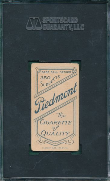 1909-1911 T206 Liebhardt Piedmont Cigarettes SGC 40