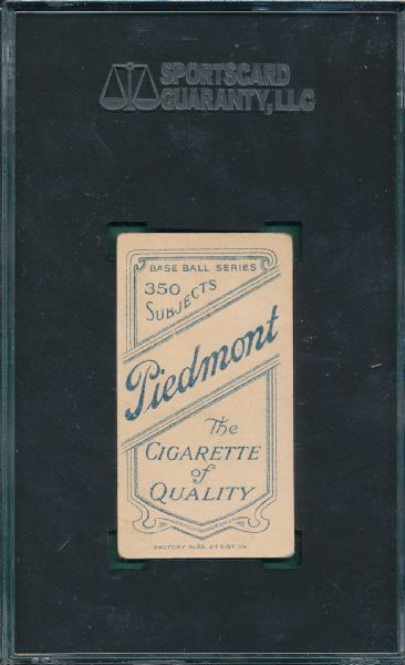 1909-1911 T206 Smith, Sid Piedmont Cigarettes SGC 30 *Southern League*
