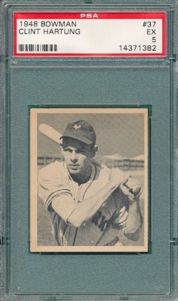 1948 Bowman #37 Clint Hartung PSA 5