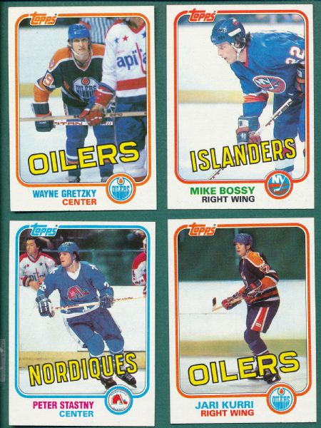 1981-82 Topps  HCKY Complete Set W/ Gretzky & Kurri, Statsny, Savard & Cicarelli Rookies