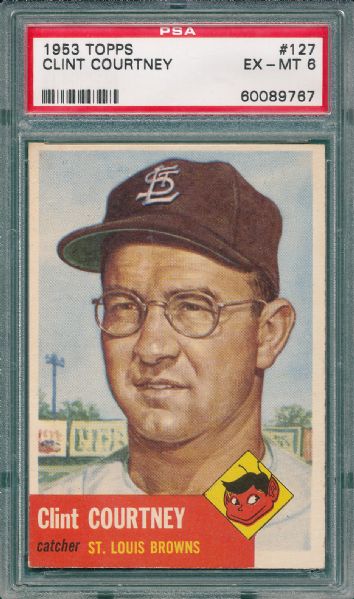1953 Topps #56 Staley, #110 Wehmeier, & #127 Courtney, (3) Card Lot, PSA 6