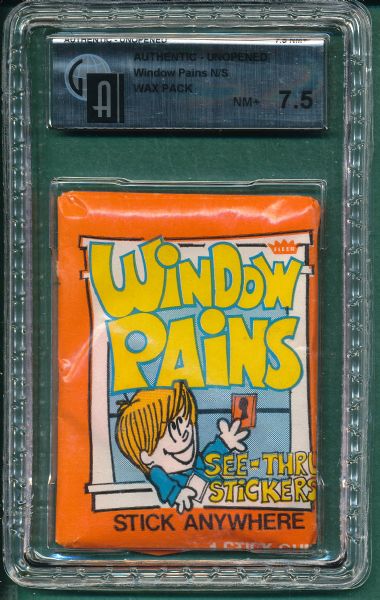 1971 Fleer Window Pains Stickers *Unopened Wax Pack*  GAI 7.5