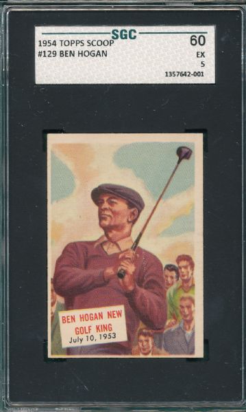 1954 Topps Scoops #129 Ben Hogan SGC 60
