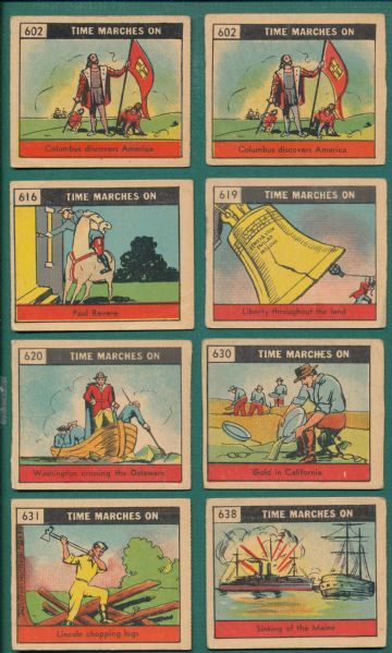1930s R150 Time Marches On (9) Card Lot W/ Woodrow Wilson