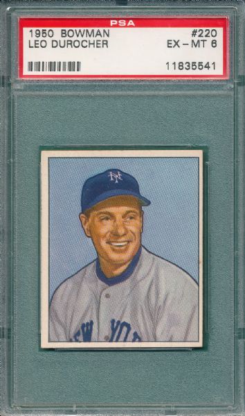 1950 Bowman #220 Leo Durocher PSA 6