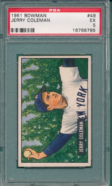 1951 Bowman #44, #49 & #68, (3) Card Lot PSA 5