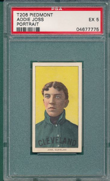 1909-1911 T206 Joss, Portrait, Piedmont Cigarettes PSA 5