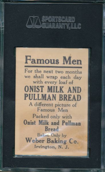 1920s Famous Men Henry Hudson, Weber Baking Co., SGC 20