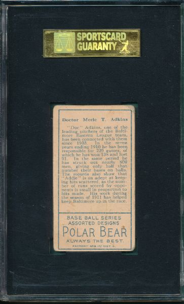 1911 T205 Adkins Polar Bear Tobacco SGC 30