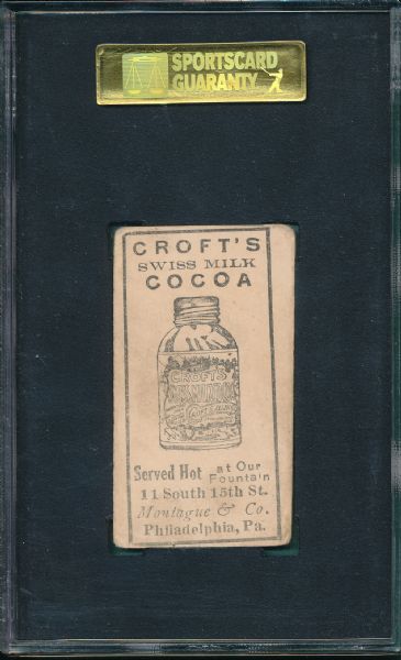 1909 E92 Wild Bill Donovan Crofts Cocoa SGC 30