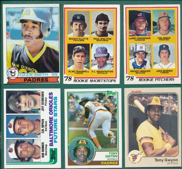 1978-83 Topps (6) Card Rookie Lot W/ Hall of Famers