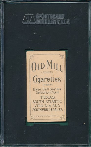 1909-1911 T206 Lipe Old Mill Cigarettes SGC 55 *Southern League*