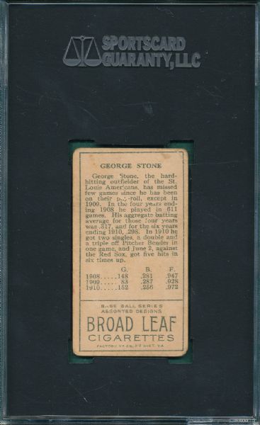 1911 T205 Stone Broad Leaf Cigarettes SGC 20