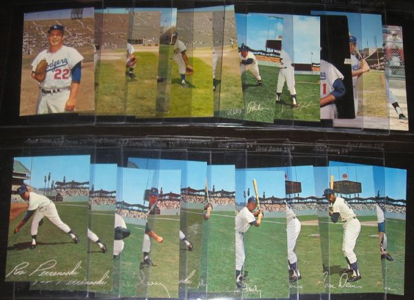 1960s Dodgers Postcards Lot of (23)