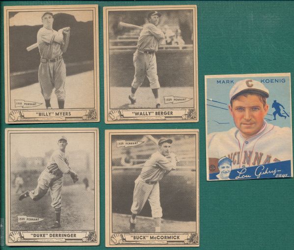1934-49 Baseball Lot of (9) W/ Appling