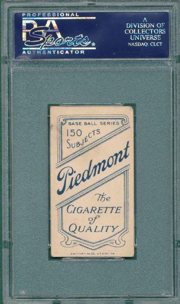 1909-1911 T206 Shaw Piedmont Cigarettes PSA 3.5